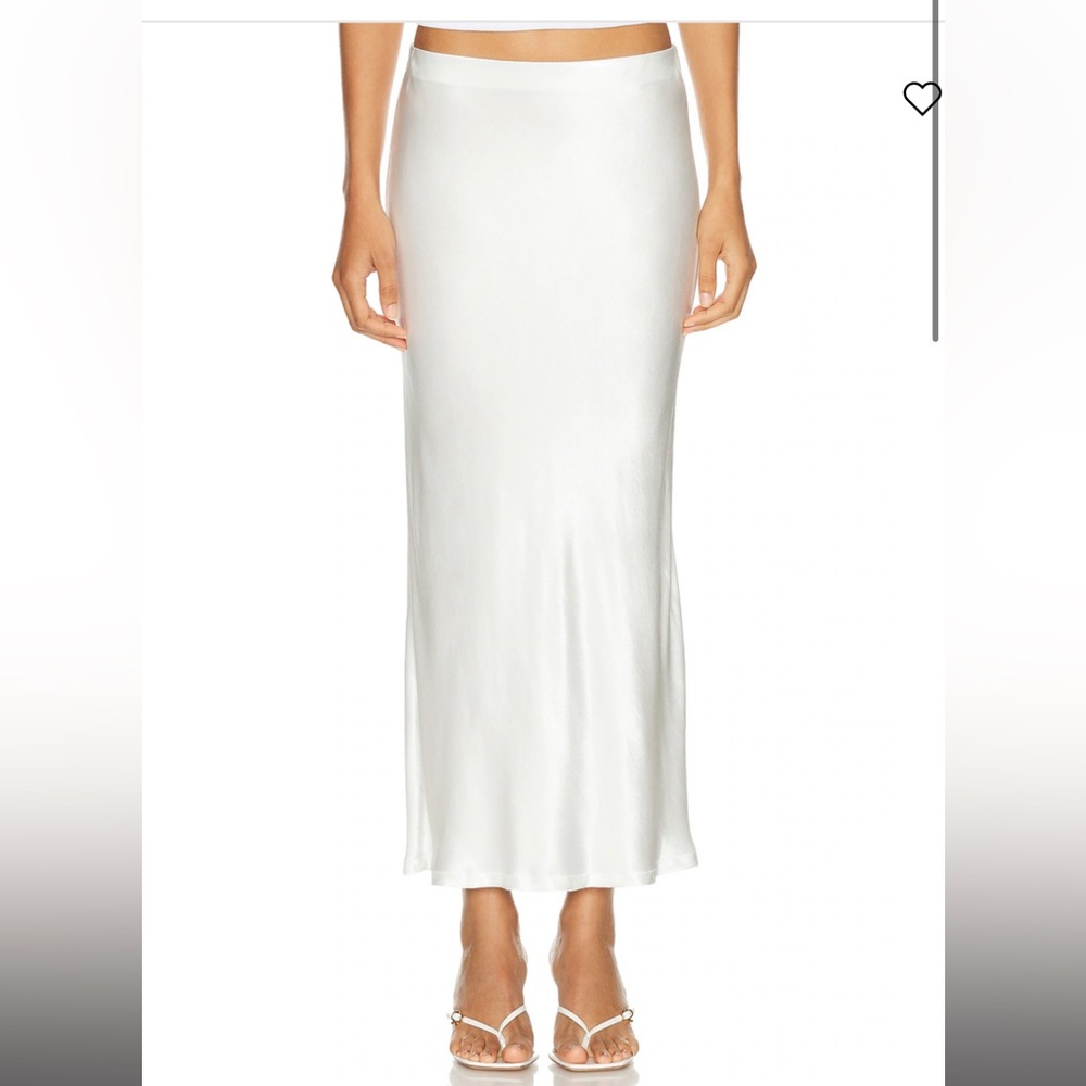 Enza Costa Satin Bias Cut Skirt Large (size 4) color: “undyed” (white)